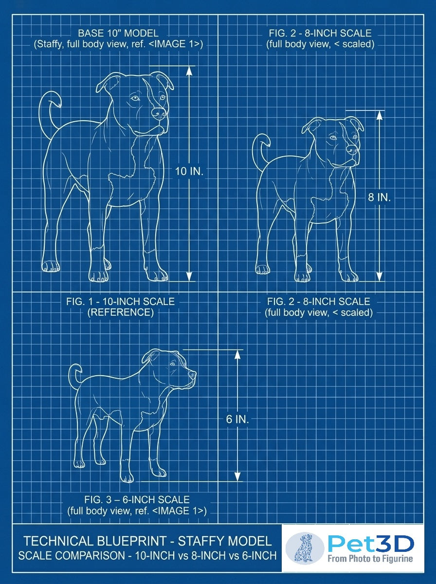 Custom Pet 3D Model 6 Inch